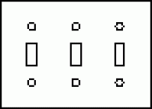 Hubbell Wiring Device-Kellems BP3 - WALLPLAT, 3-G, 3) TOG, BRS PLT