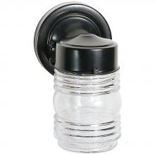 Satco 77/119B - 1 LIGHT OUTDOOR MASON JAR Black