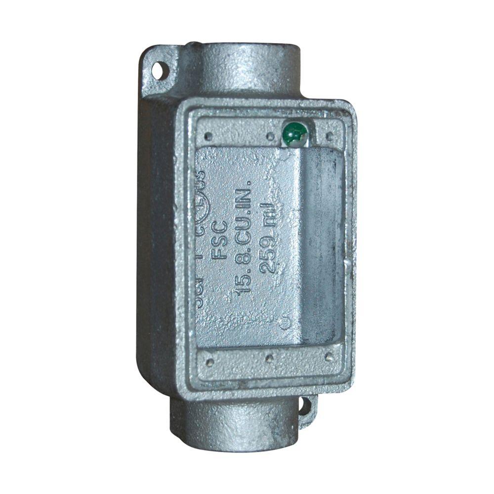 FSC BOX SHLW MAL 2 HUBS 3/4