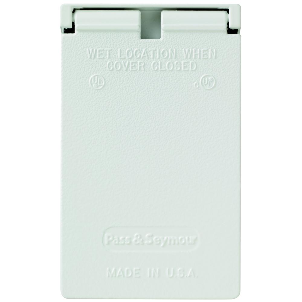 WP 1G VERT DUPLEX COVER WHITE