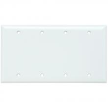 Legrand-Pass & Seymour SP43W - SMOOTH WALL PLATE 4G BLNK BOX MT