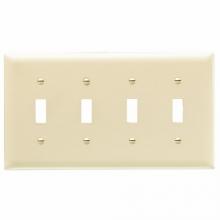 Legrand-Pass & Seymour TP4I - TRADEMASTER PLATE 4G 4 TOG IVORY