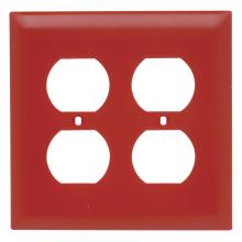 Legrand-Pass & Seymour TP82RED - TRADEMASTER WALL PLATE 2G 2 DUPLEX RED