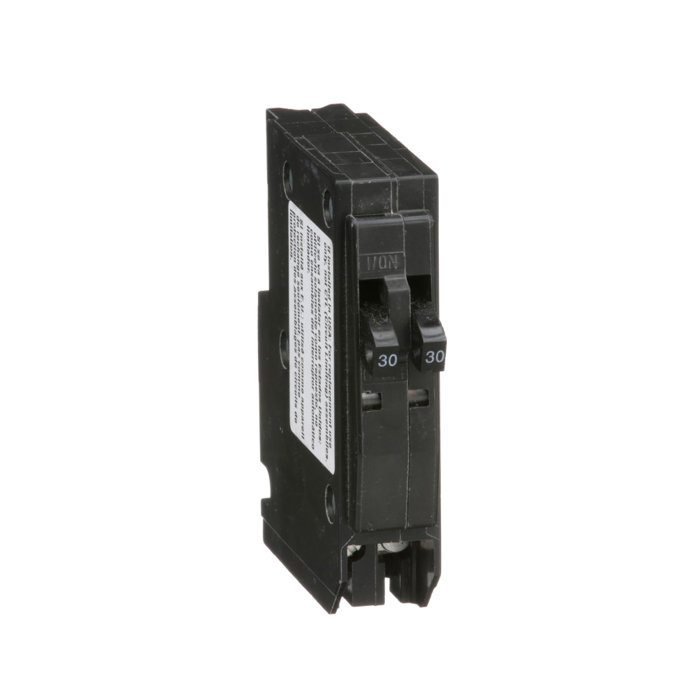 Tandem mini circuit breaker, QO, 2 x 1 pole at 3
