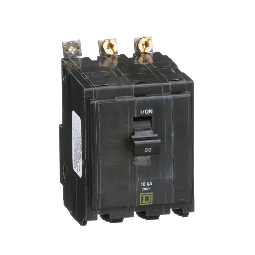 Mini circuit breaker, QO, 20A, 3 pole, 120/240VA