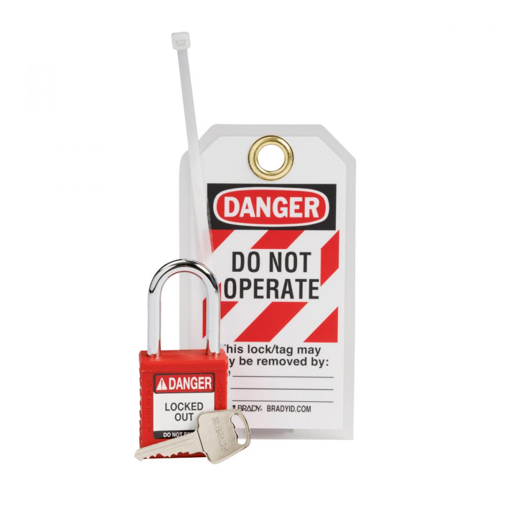 Nylon Safety Lockout Padlock and Tag Kit