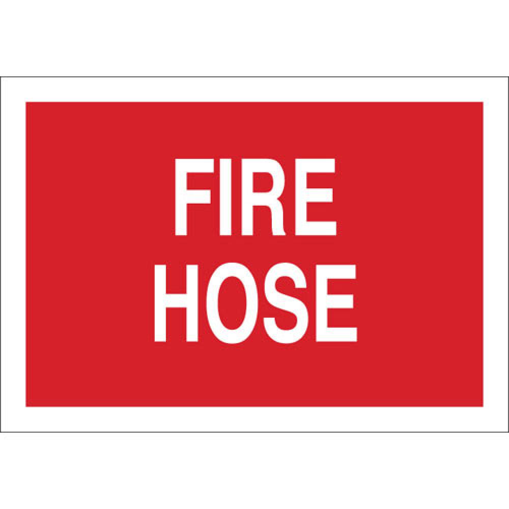 B120,10X14,WHT/RED,FIRE HOSE