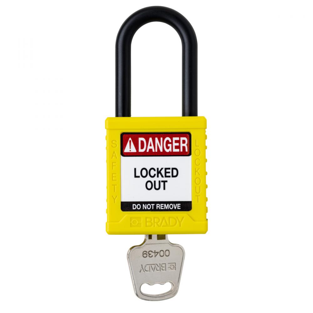 Plastic Padlock 1.5&#34; Shackle KD YL 1PK