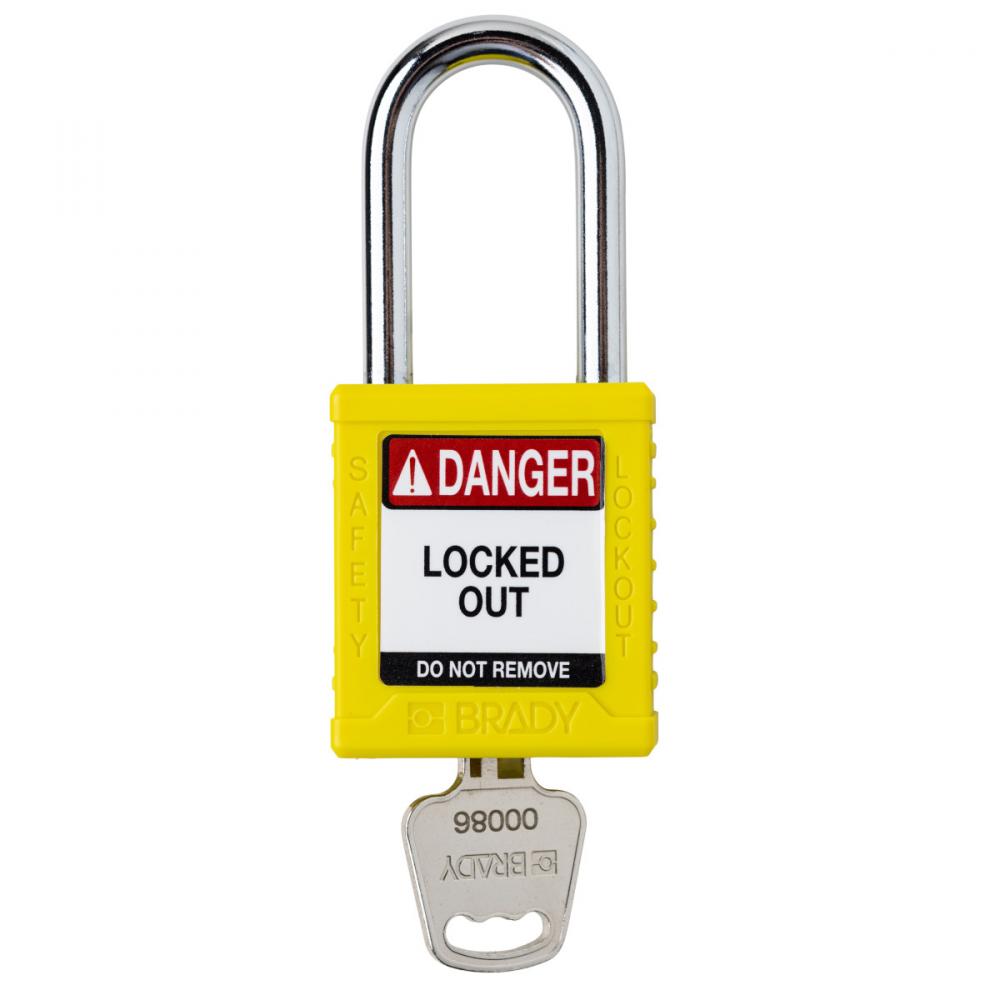 Plastic Padlock 1.5&#34; Stl Shkl KD YL 1PK