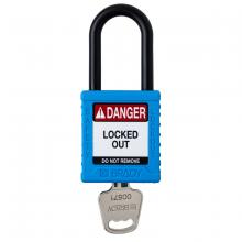 Brady SDPL-BLU-38PL-KD - Plastic Padlock 1.5" Shackle KD BU 1PK