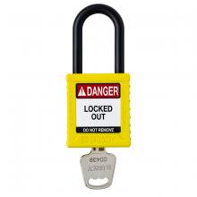 Brady SDPL-YLW-38PL-KD - Plastic Padlock 1.5" Shackle KD YL 1PK