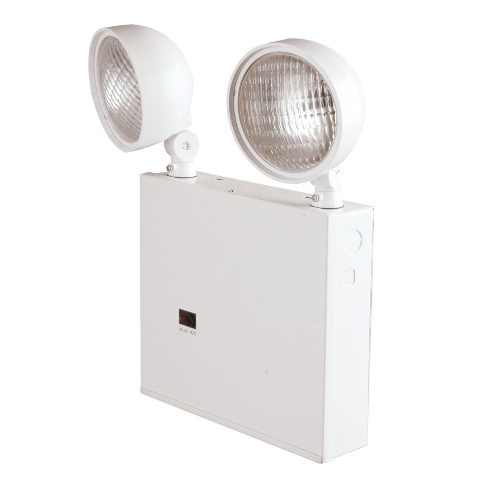 NY INC EMER LIGHT, 2 HEADS, 6 V, 27W, WH