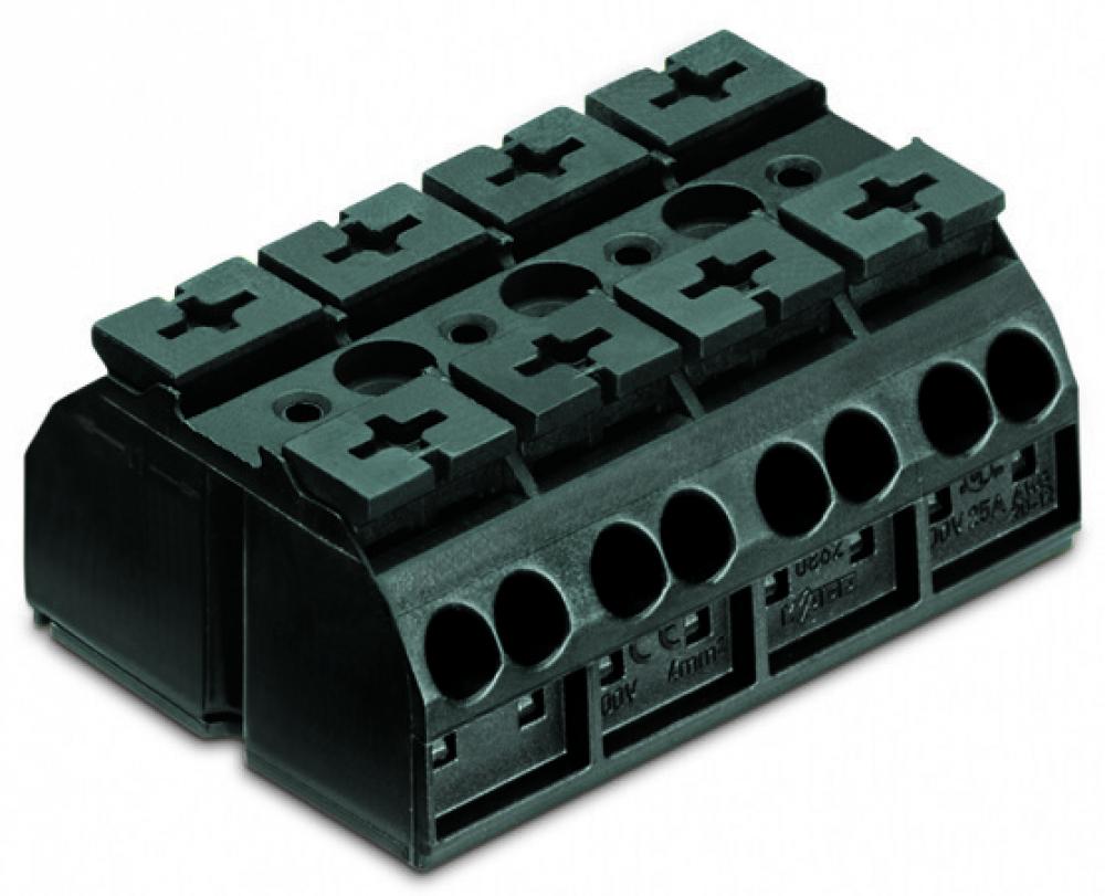 4Cchassis-mnt term strip 4Pl WO tact 4mm 400mm B