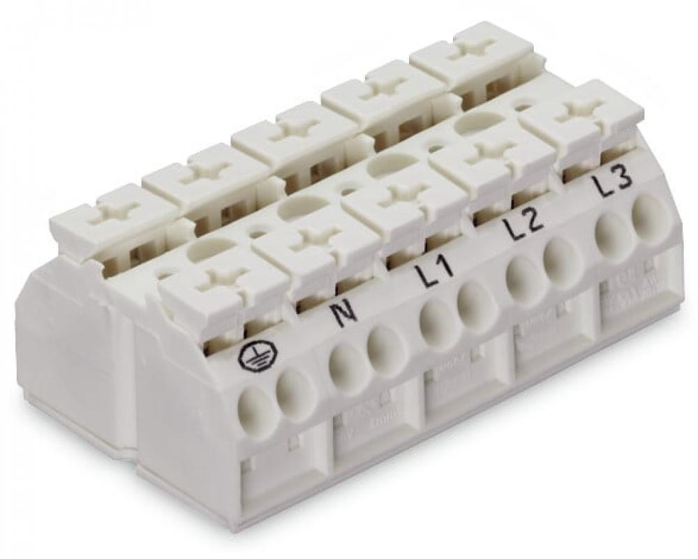 4Cchassis-mnt term strip 5Pl PE-N-L1-L2-L3 w 3mm
