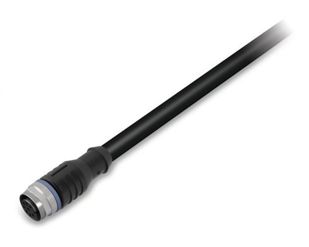 Cbl fitend-wfree end 5Pl M12 sokt straitone free