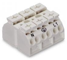 WAGO 862-8693 - 4Cchassis-mnt term strip 3Pl N-PE-L1 w 4mm 400mm