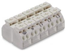 WAGO 862-1625/999-950 - 4Cchassis-mnt term strip 5Pl PE-N-L1-L2-L3 WO 4m