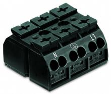 WAGO 862-2533 - 4Cchassis-mnt term strip 3Pl N-PE-L1 WO 1snapft