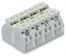 WAGO 862-1634 - 4Cchassis-mnt term strip 4Pl PE-N-L1-L2 WO 1snap