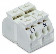 WAGO 862-1662 - 4Cchassis-mnt termstrip 2Pl L1-NwO SelftappScrw2