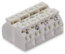 WAGO 862-8694 - 4Cchassis-mnt term strip 4Pl N-PE-L1-L2 w 4mm 40