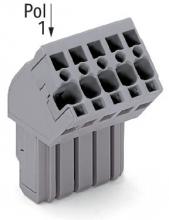 WAGO 769-106/022-000 - 1cndctr FEplg angl 4mm 6Pl 400mm GRA