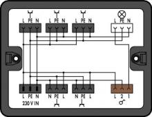 WAGO 899-631/478-000 - Distribn box SinglePl switch circuit BLK